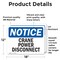 Signmission Crane Power Disconnect, 18 in W x Rectangle, Vinyl Decal OS-2PACK-NS-D-1218-L-15378 - alternate 2